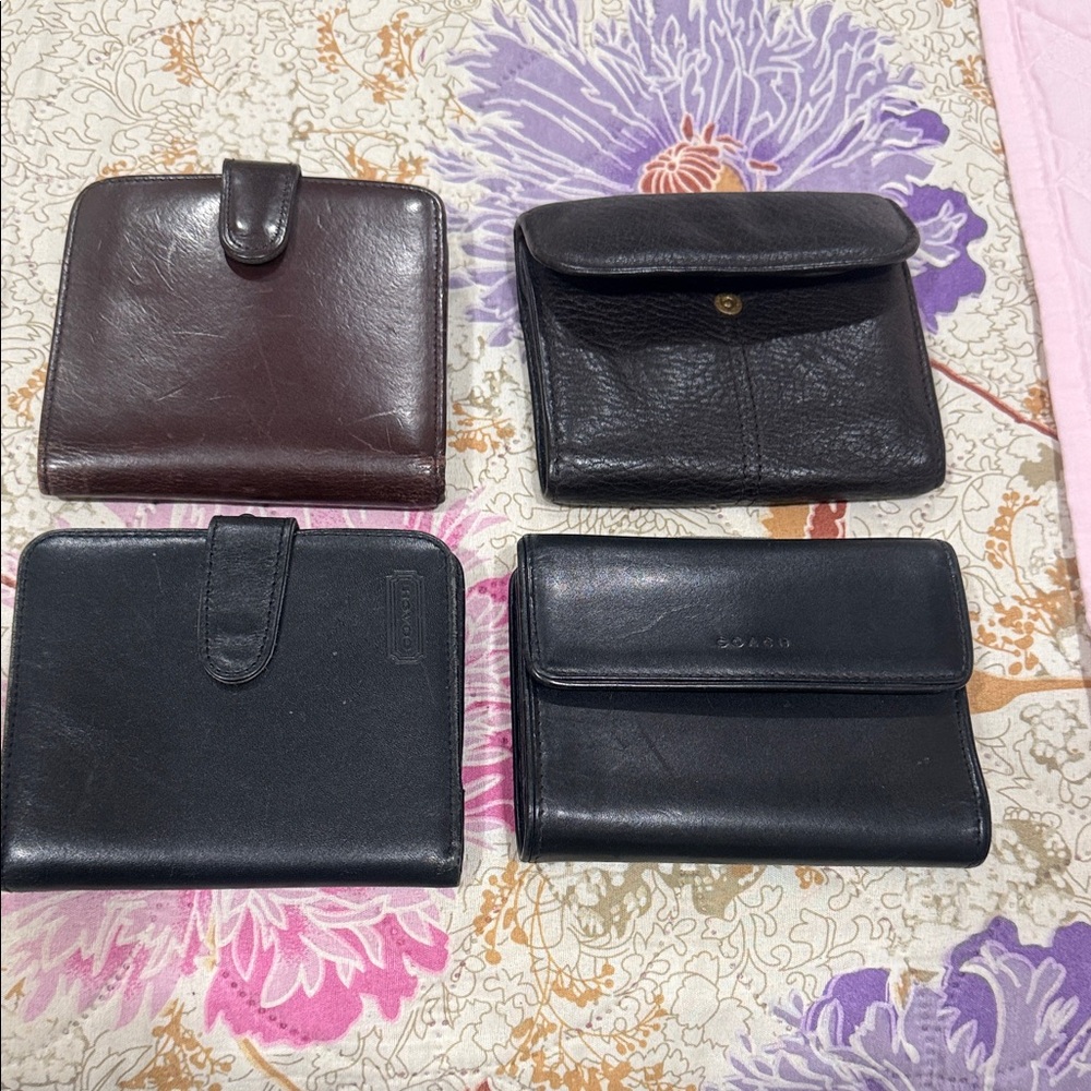 Coach Leather Wallet Collection in Black and Brown